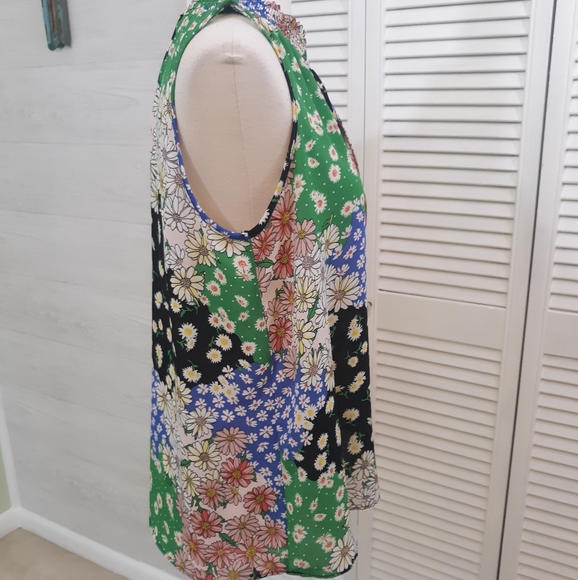 Chenault floral patchwork top blouse small *A1 - Picture 5 of 7